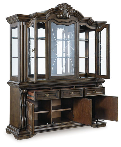 Maylee - Dining Buffet And Hutch - Dark Brown by Ashley – view 3