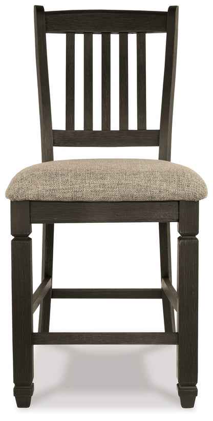 Tyler Creek - Upholstered Barstool (Set of 2) - Black / Grayish Brown by Ashley – view 4
