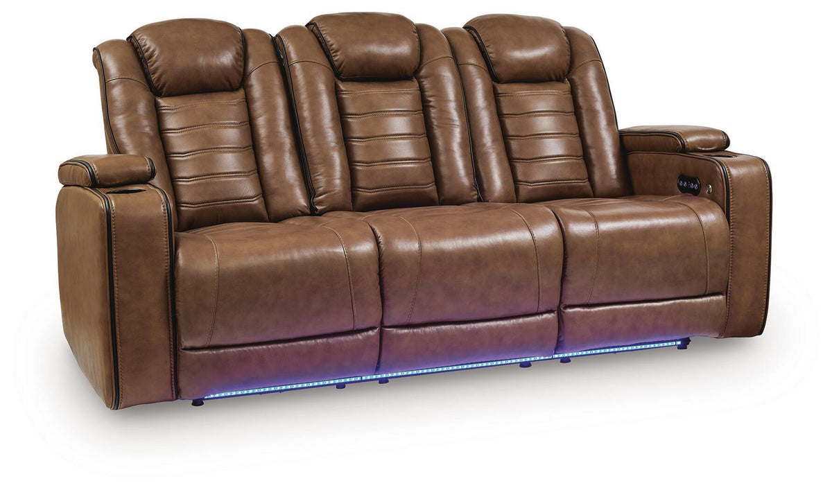 Gruaro - Power Reclining Sofa With Adjustable Headrest - Amber by Ashley – Reclining Sofas