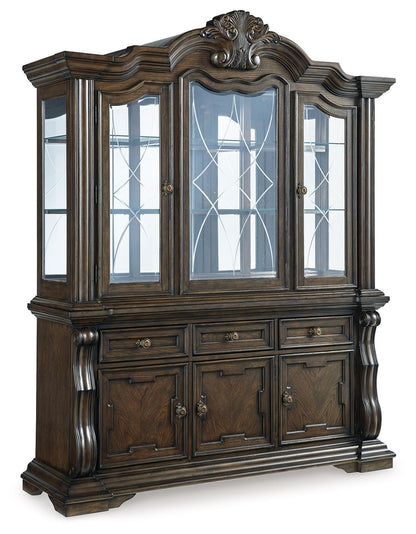 Maylee - Dining Buffet And Hutch - Dark Brown by Ashley – China Cabinets