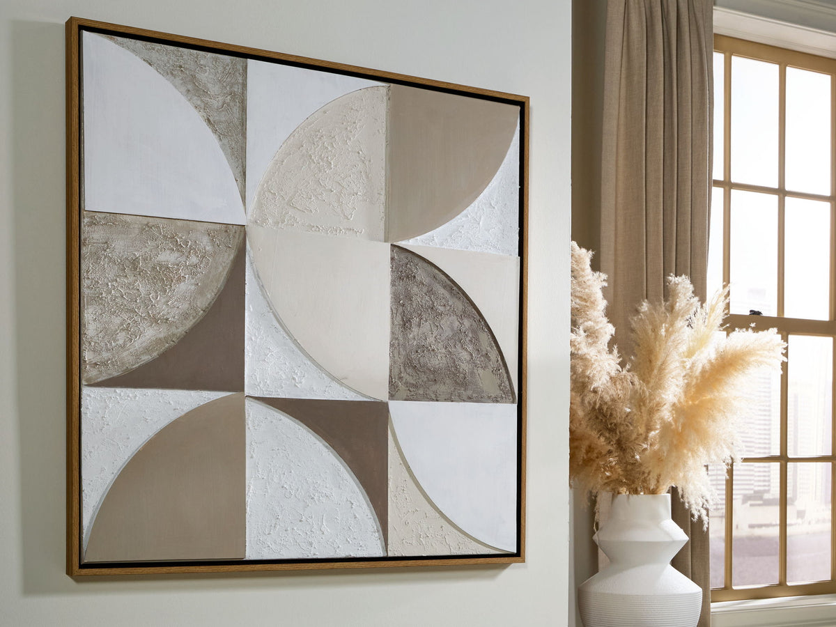 Harelman - Wall Art - Tan / Taupe / White by Ashley – view 3