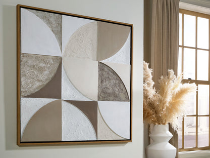 Harelman - Wall Art - Tan / Taupe / White by Ashley – view 3