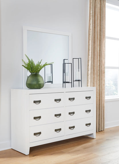 Binterglen - Dresser And Mirror - White by Ashley – view 4