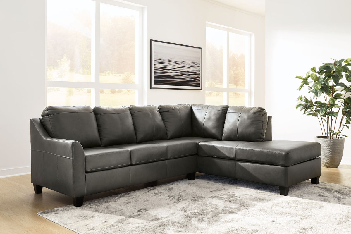 Valderno - 2-Piece Sectional With Raf Corner Chaise - Fog by Ashley – view 3