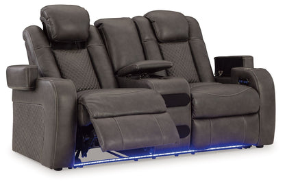 Fyne-dyme - Power Reclining Loveseat With Console/Adj Hdrst by Ashley – view 6