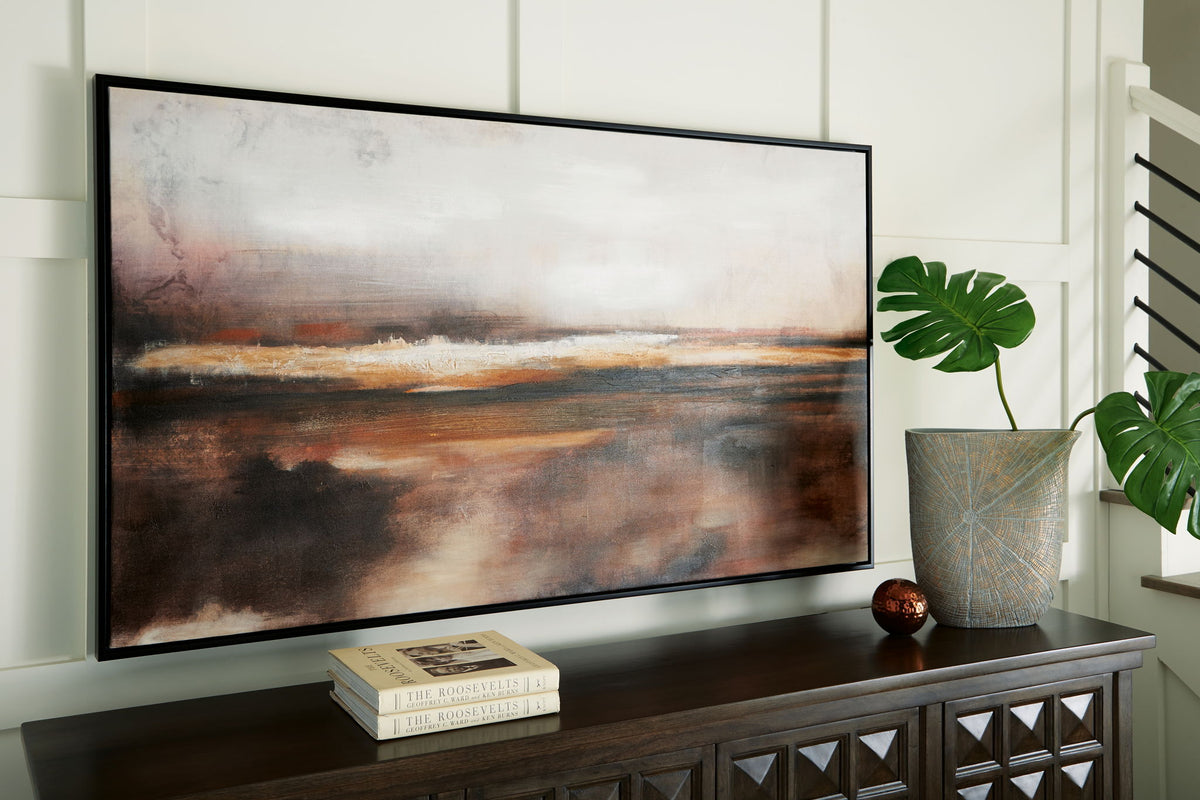 Drewland - Wall Art - Black / Brown / Orange by Ashley – view 3