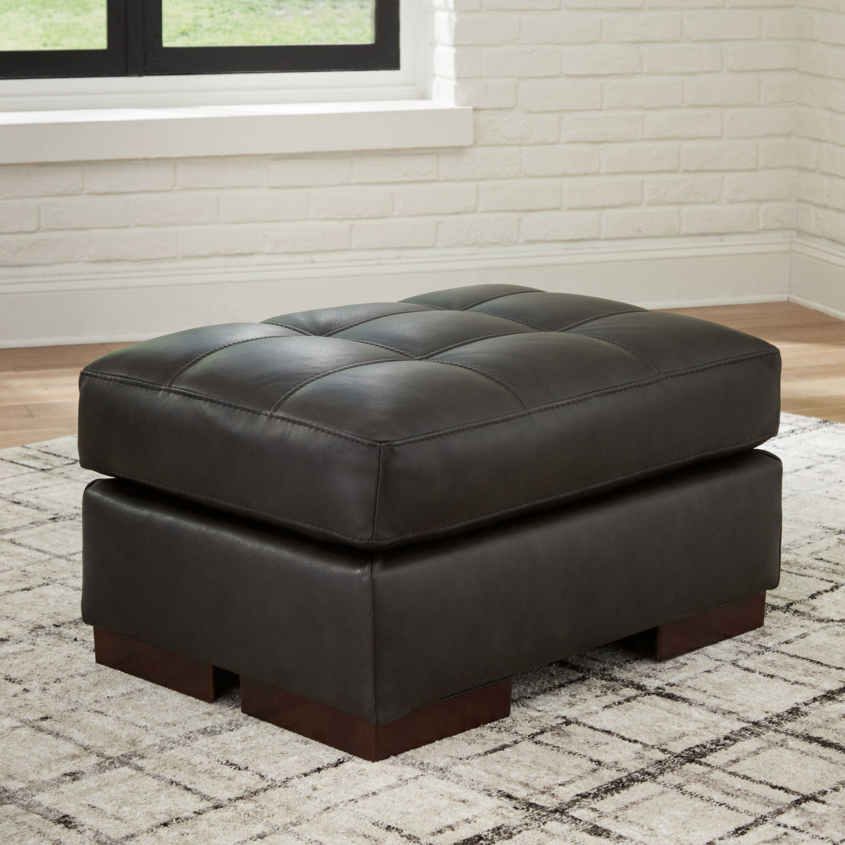 Luigi - Ottoman - Thunder by Ashley – view 3