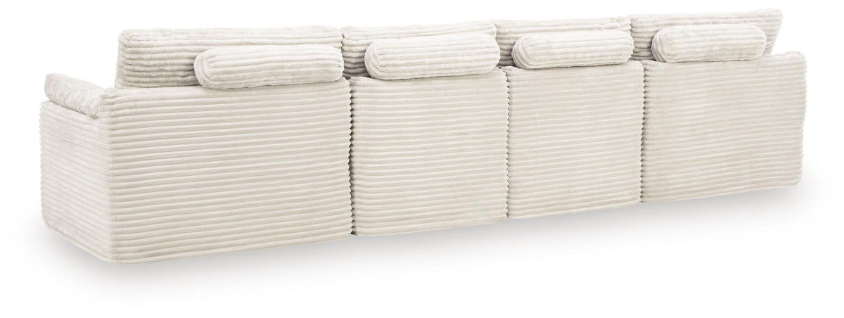 Fannin - 4-Piece Sectional With Ottoman - Ivory by Ashley – view 3