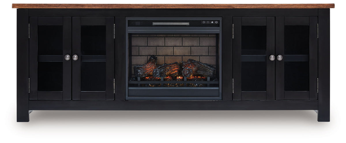 Wildenauer - 76" TV Stand With Electric Fireplace by Ashley – Fireplace TV Stands