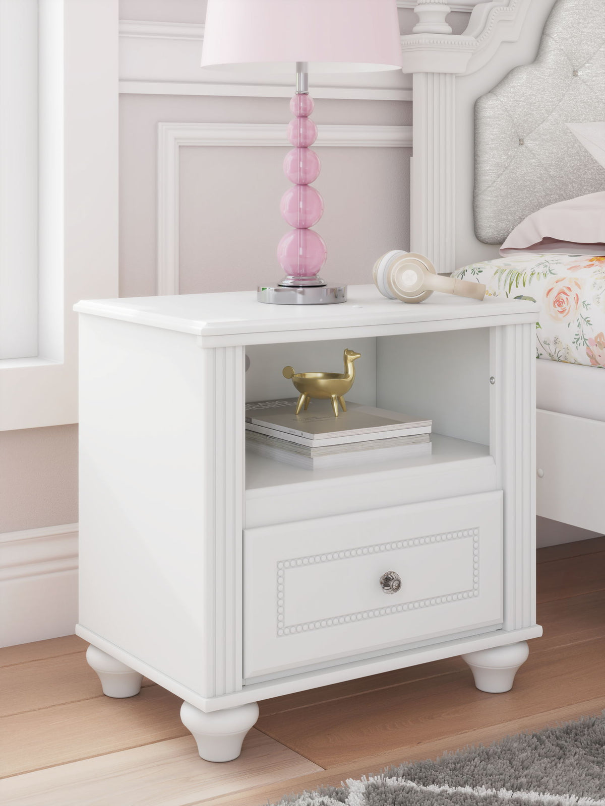 Kozlani - One Drawer Night Stand - White by Ashley – view 4