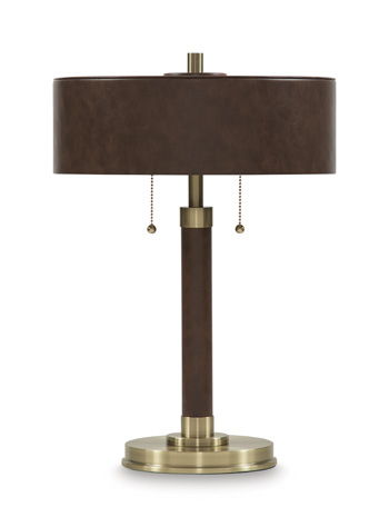 Arcmond - Metal Table Lamp - Brown / Gold Finish by Ashley – Table Lamps