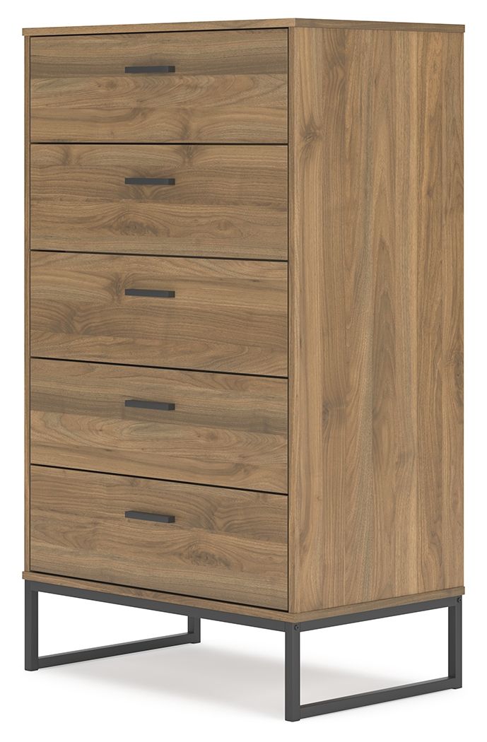 Deanlow - Five Drawer Chest - Honey by Ashley – view 3