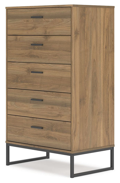 Deanlow - Five Drawer Chest - Honey by Ashley – view 3