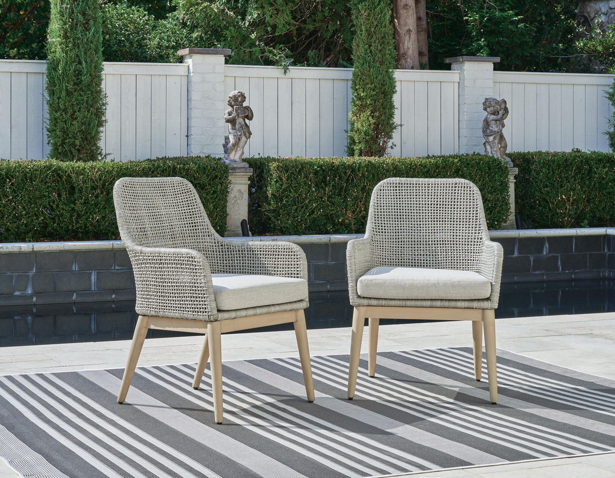 Seton Creek - Arm Chair With Cushion (Set of 2) - Gray by Ashley – view 3