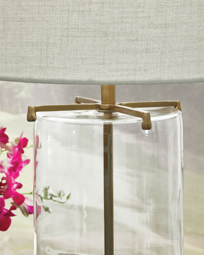 Gizeh - Glass Table Lamp - Clear / Gold Finish by Ashley – view 3