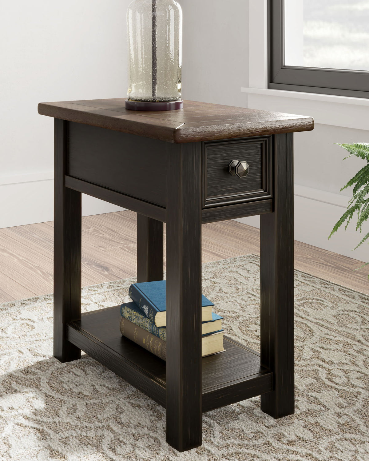 Tyler Creek - Chair Side End Table - Black / Gray by Ashley – view 4