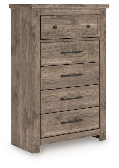 Rusticott - Five Drawer Chest - Brown by Ashley – Accent Chests