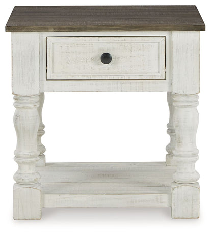 Havalance - Square End Table - White / Gray by Ashley – view 3