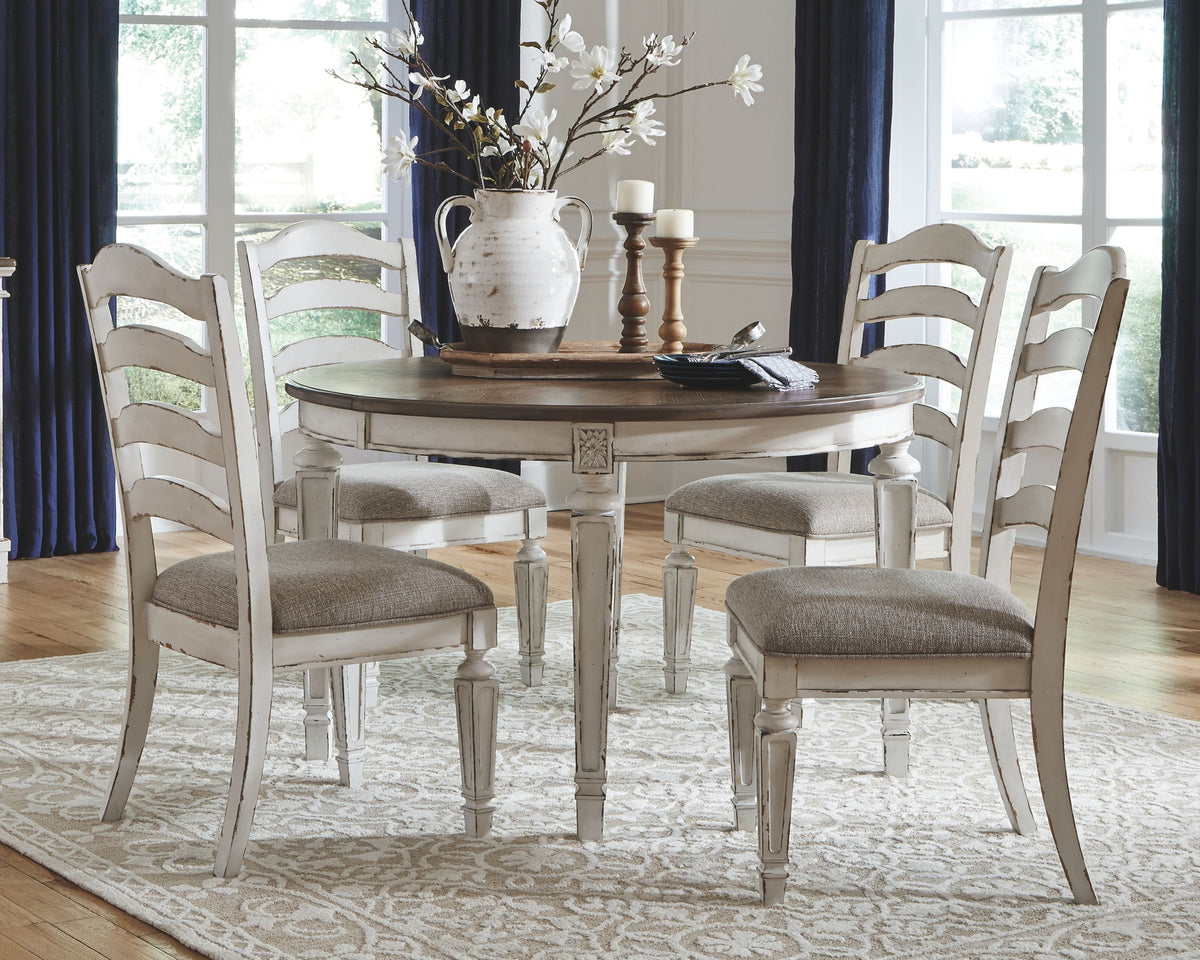 Realyn - Oval Dining Table Set by Ashley – 5 Piece Dining Room Sets