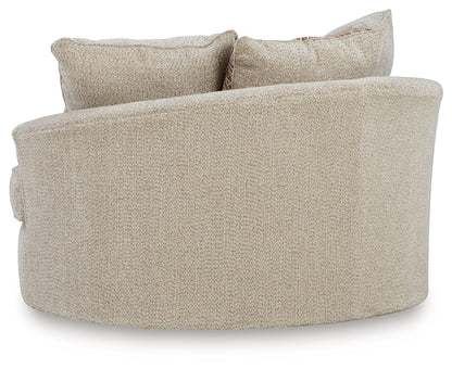 Steelwater Retreat - Oversized Swivel Accent Chair - Latte – view 4