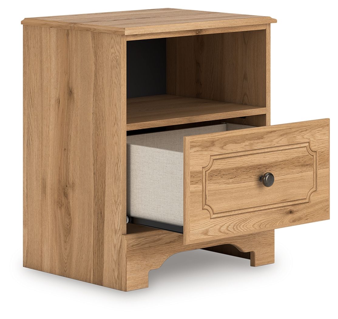 Aleaport - One Drawer Night Stand - Warm Brown by Ashley – view 3