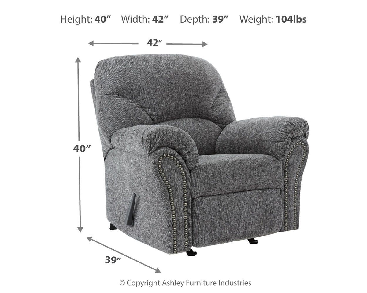 Allmaxx - Rocker Recliner - Pewter – view 2