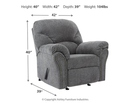 Allmaxx - Rocker Recliner - Pewter – view 2