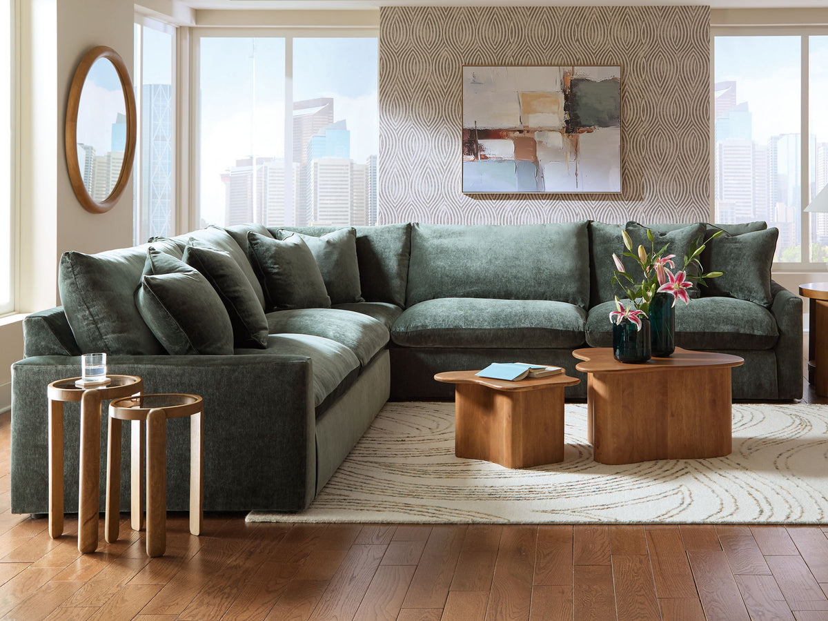 Carriage View - 3-Piece Sectional - Jade – view 3
