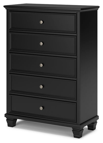 Lanolee - Five Drawer Chest - Black by Ashley – view 3