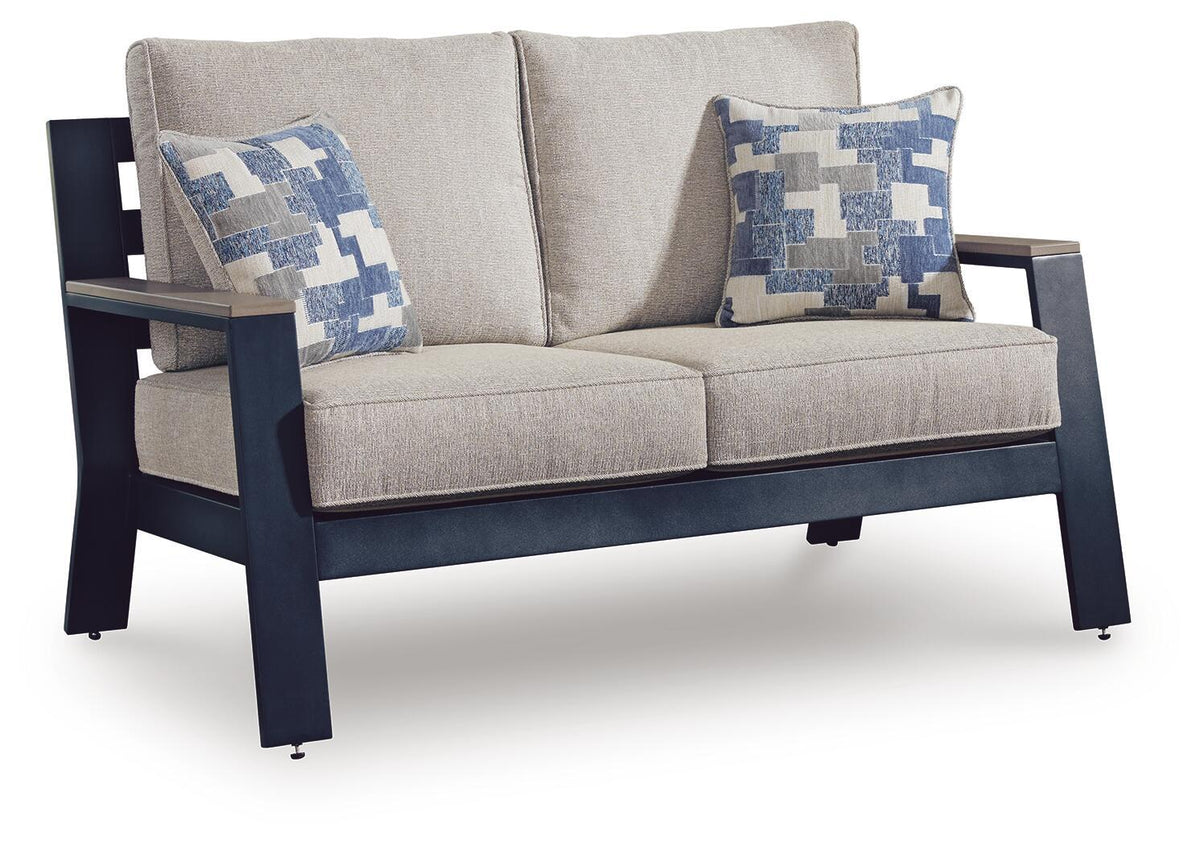 East Beach - Loveseat With Cushion - Blue by Ashley – Loveseats