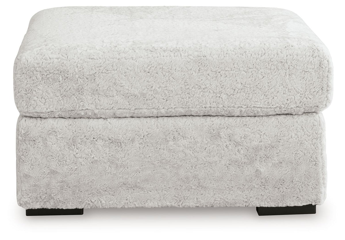 Cuddle Plush - Oversized Accent Ottoman - Arctic by Ashley – view 3