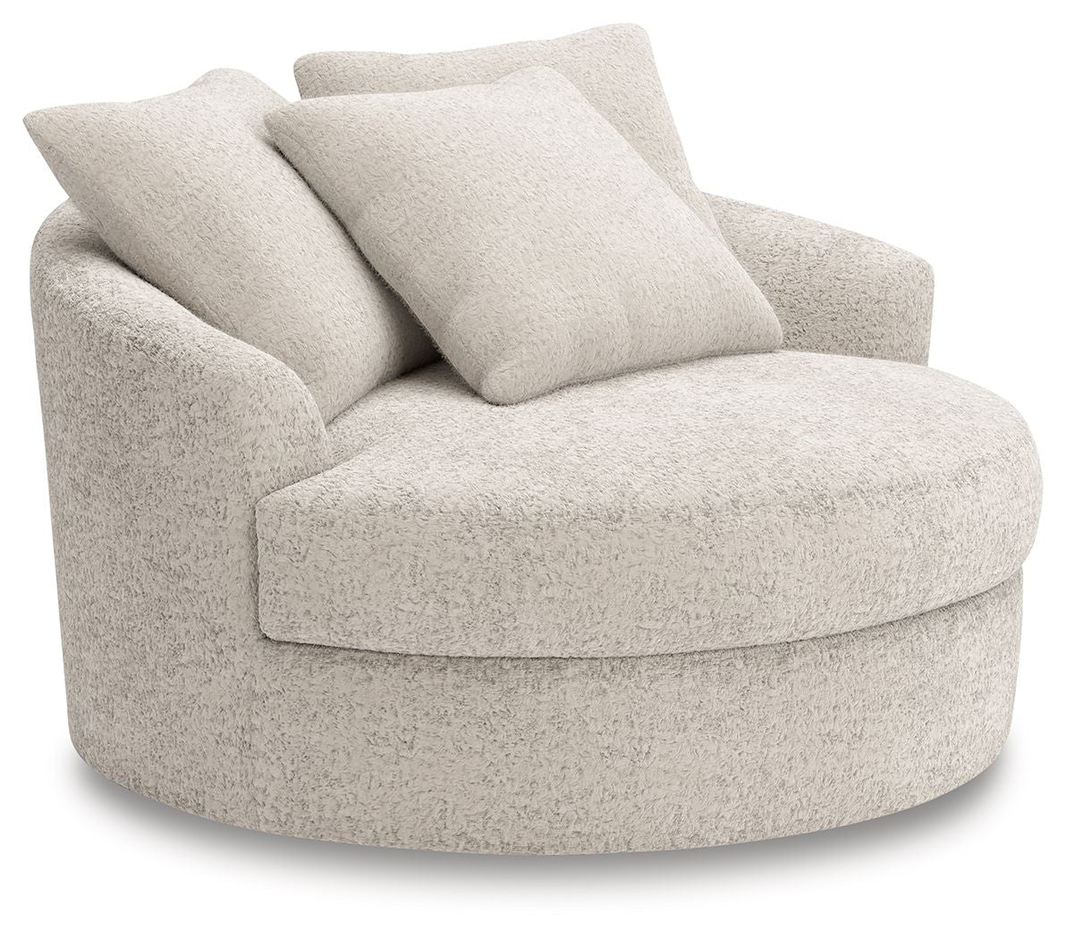 Cuddle Plush - Oversized Swivel Accent Chair - Arctic by Ashley – Swivel Chairs