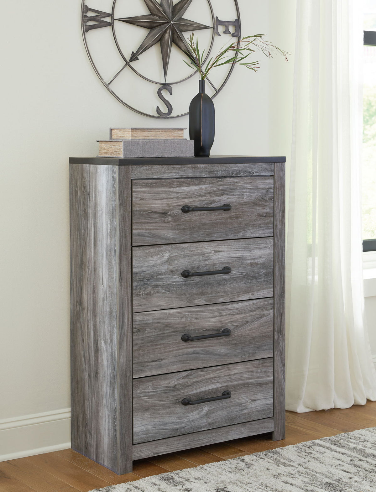 Bronyan - Four Drawer Chest - Dark Gray by Ashley – view 4