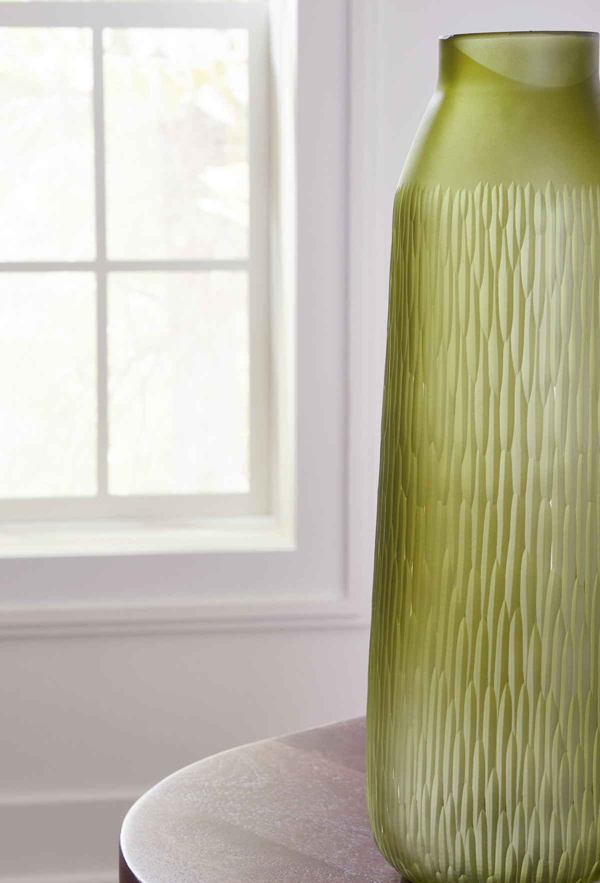 Scottyard - Indoor/Outdoor Vase - 17" - Olive Green by Ashley – view 3