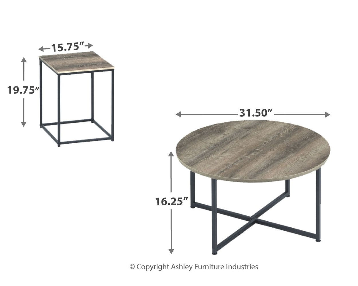Wadeworth - Occasional Table Set (Set of 3) - Brown / Beige by Ashley – view 3