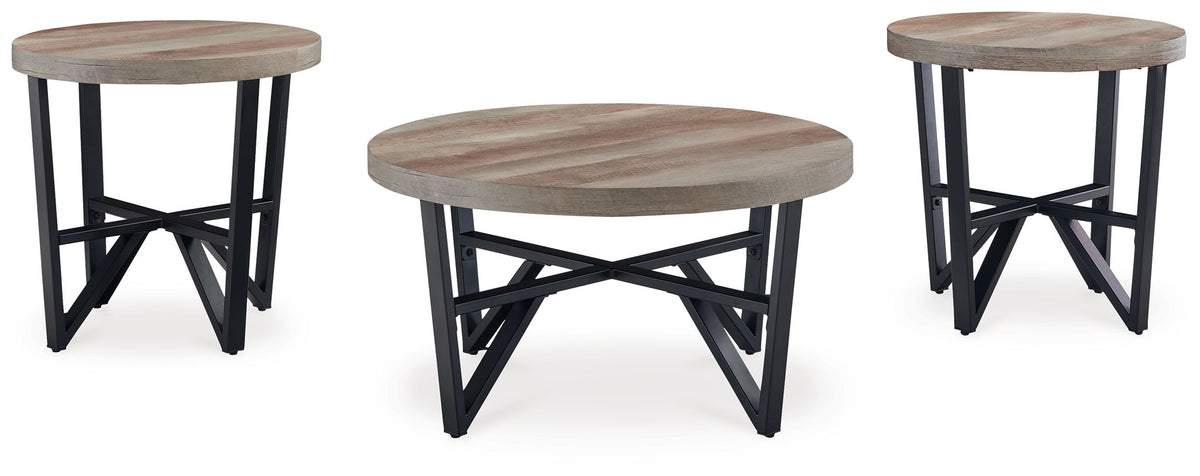 Deanlee - Occasional Table Set (Set of 3) - Grayish Brown / Black by Ashley – view 3