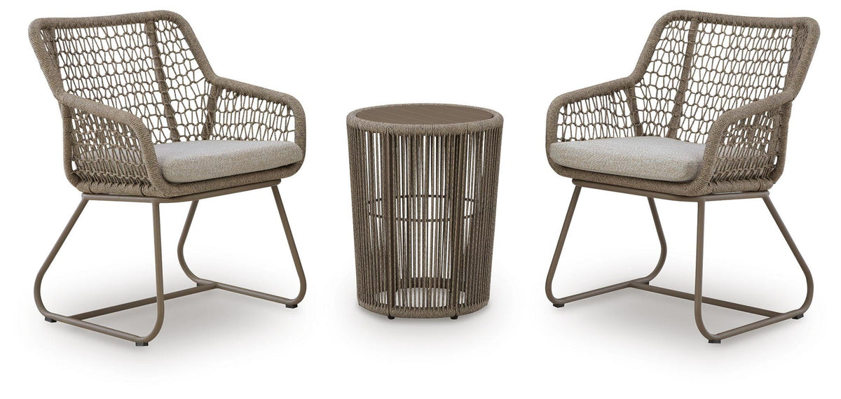Majors Beach - Outdoor Table And 2 Chairs (Set of 3) - Beige by Ashley – 3 Piece Outdoor Sets