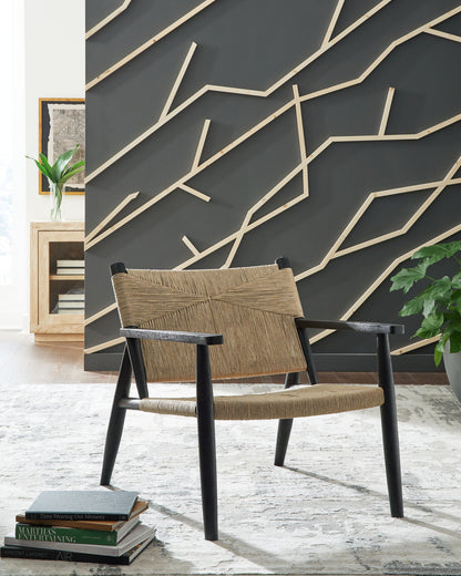 Halfmore - Accent Chair - Black / Natural by Ashley – view 4