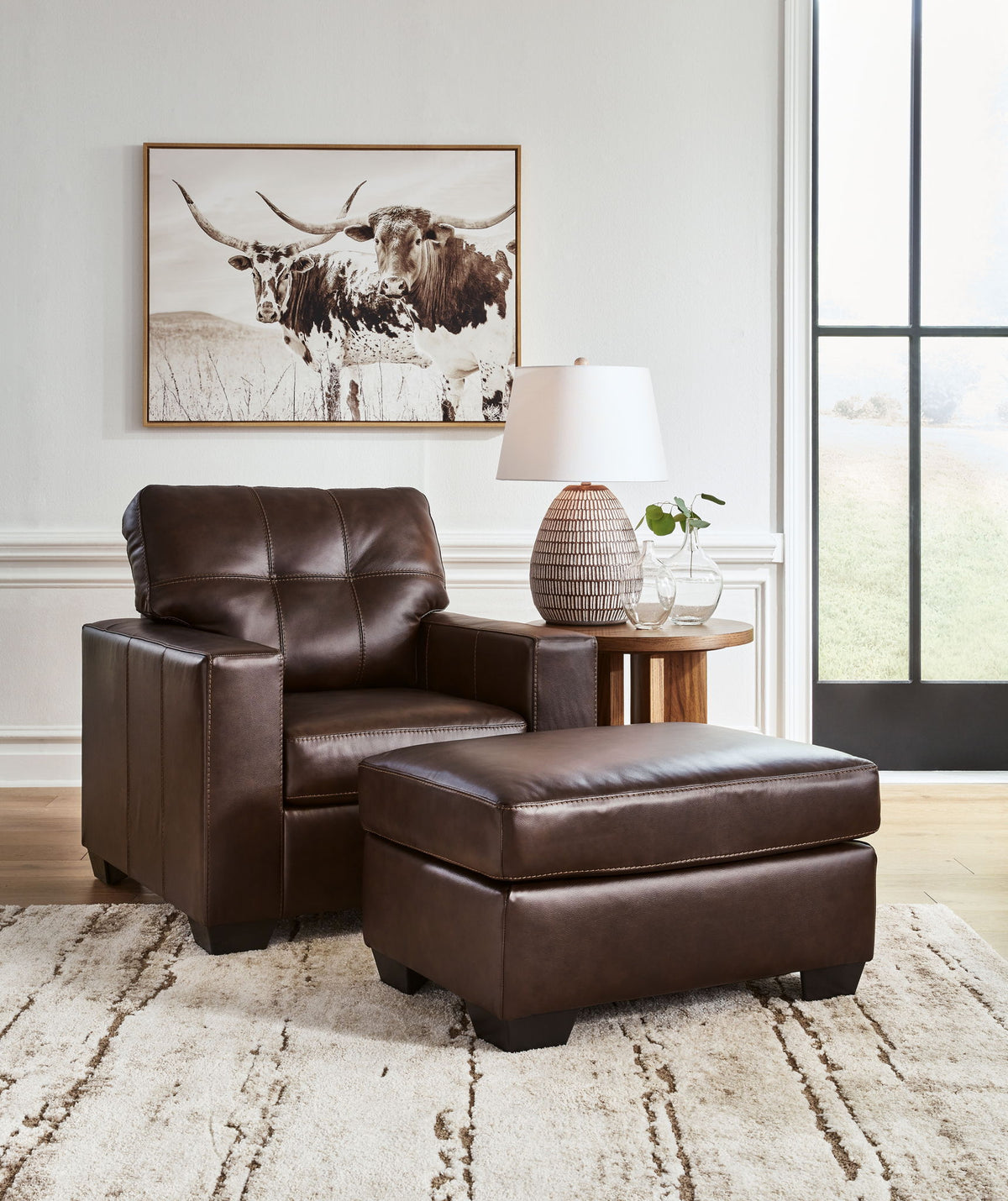 Santorine - Living Room Set by Ashley – Stationary Chair & Ottoman