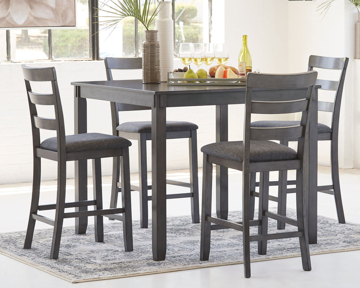 Bridson - Square Counter TBL Set (Set of 5) - Gray by Ashley – view 2