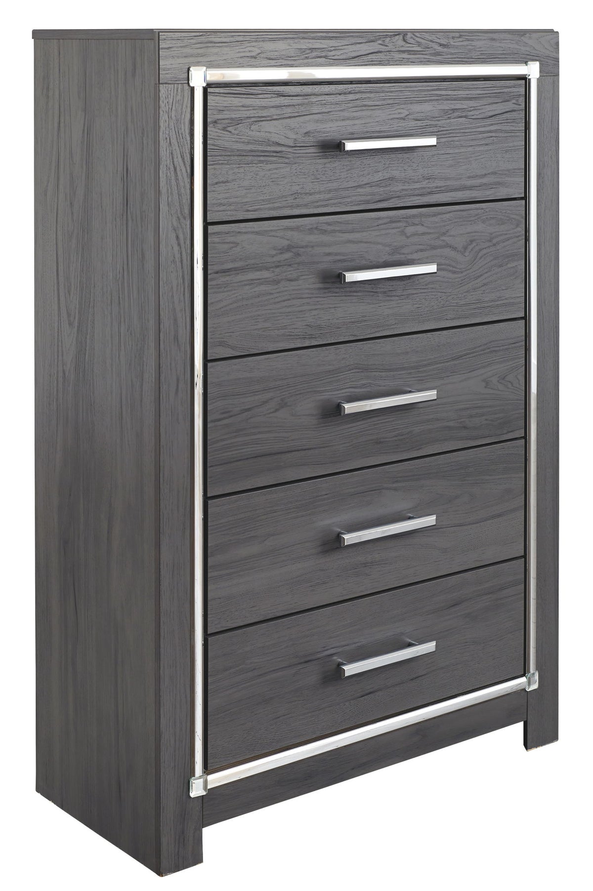Lodanna - Five Drawer Chest - Gray by Ashley – Accent Chests
