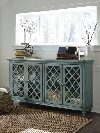 Mirimyn - Accent Cabinet - Vintage Finish - Antique Teal by Ashley – view 4