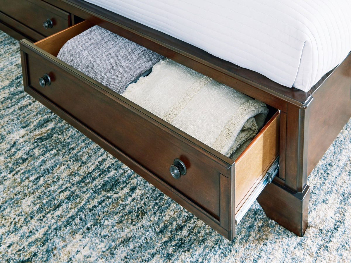 Trellington - Queen Sleigh Storage Bed - Brown by Ashley – view 4