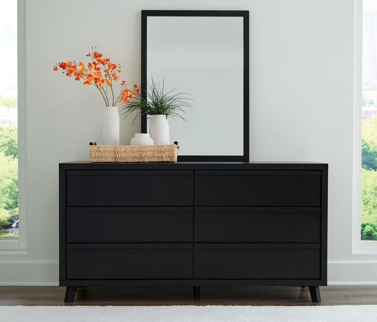 Danziar - Dresser And Mirror - Black by Ashley – view 3