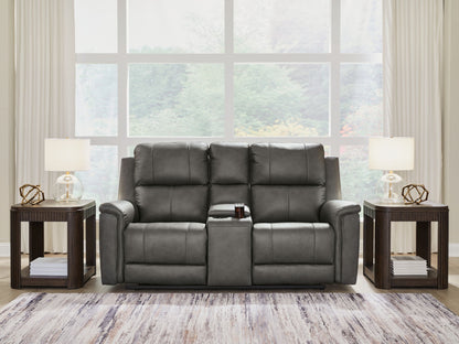 Bleckley - Power Reclining Loveseat With Console / Adjustable Headrest by Ashley – view 6