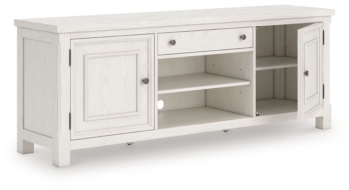Robbinsdale - Extra Large TV Stand - Antique White by Ashley – view 3