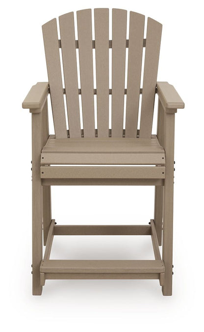 Seacliff Beach - Barstool (Set of 2) - Medium Brown by Ashley – view 4