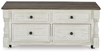 Havalance - Lift Top Cocktail Table with Storage Drawers - White / Gray by Ashley – view 4