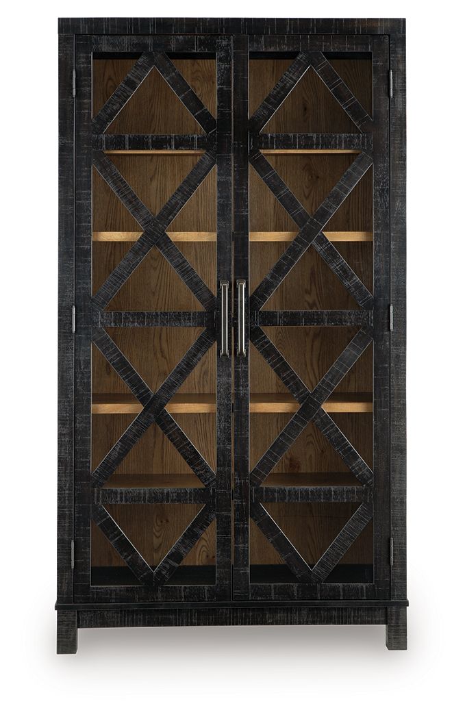 Christop - Accent Cabinet - Black / Brown by Ashley – view 3