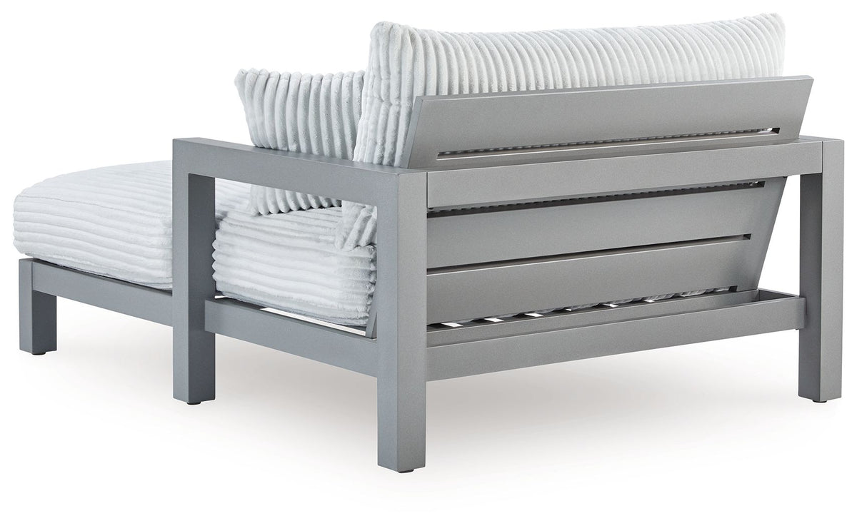 Hurley Park - Chaise Lounge With Cushion - Gray by Ashley – view 3